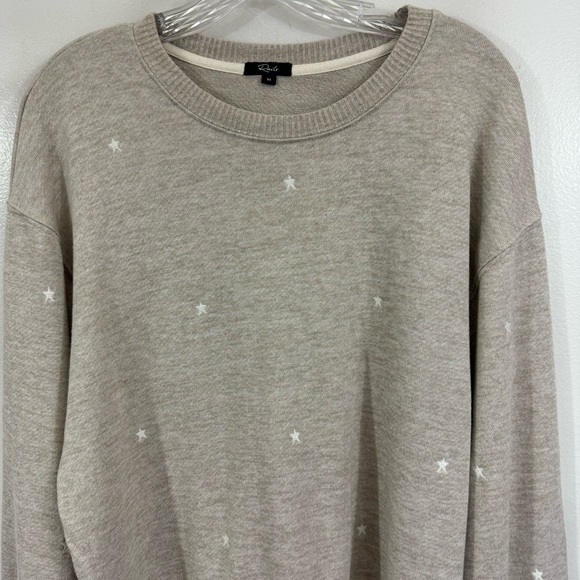 Rails Ramona Sweatshirt in Heather Brown with Embroidered Stars Cozy Lounge Sz M - Picture 6 of 13